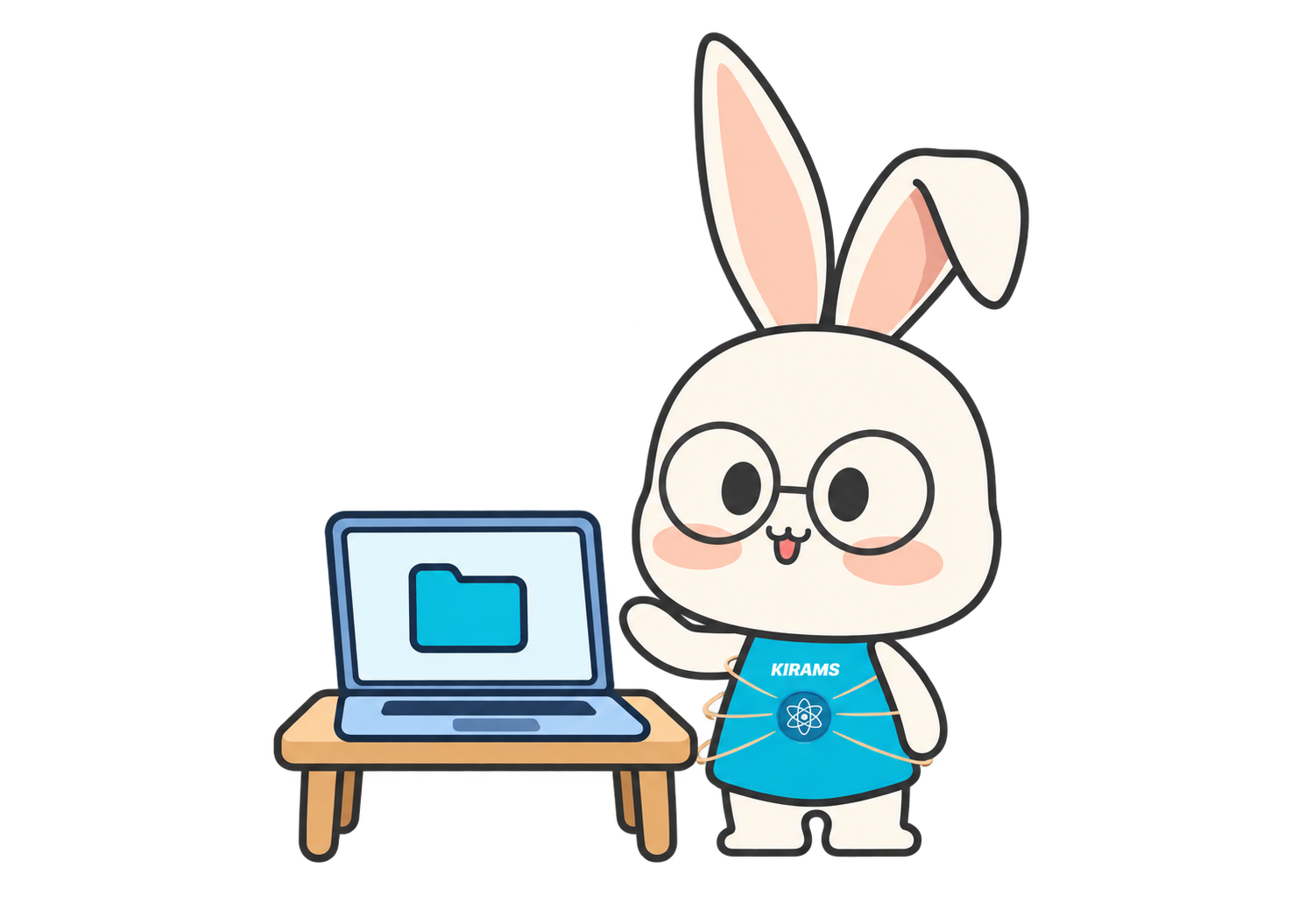 노트북의 폴더를 안내하는 라디